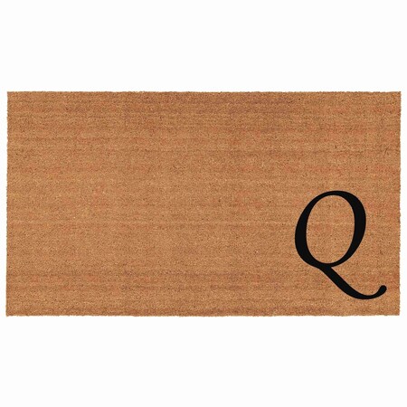 Calloway Mills Monogram Door Mat, Black, Natural, 18 in W x 30 in L 153621830Q